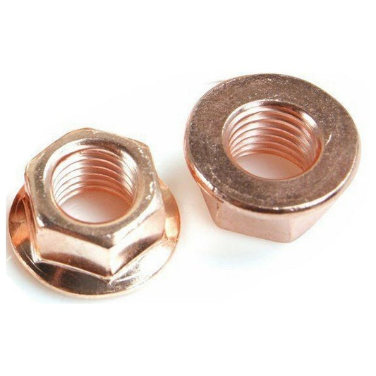 M8 Copper Flanged Wheel Nut